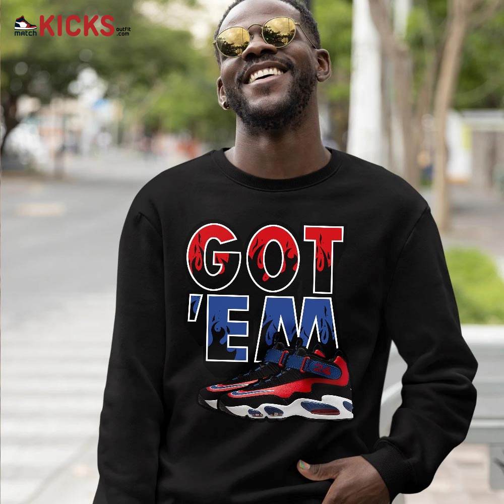 Shoes Got Em Drip Sneaker Shirt Match Max 1 Navy Red Black, Air Griffey Max 1 Black Red Navy Blue MKO T-Shirt Shoes Got Em Drip Sneaker Shirt Match Max 1 Navy Red Black, Air Griffey Max 1 Black Red Navy Blue MKO T-Shirt