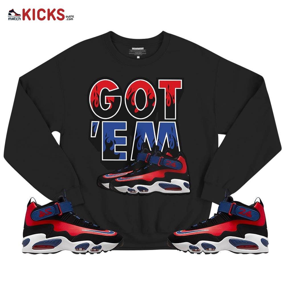 Shoes Got Em Drip Sneaker Shirt Match Max 1 Navy Red Black, Air Griffey Max 1 Black Red Navy Blue MKO T-Shirt Shoes Got Em Drip Sneaker Shirt Match Max 1 Navy Red Black, Air Griffey Max 1 Black Red Navy Blue MKO T-Shirt