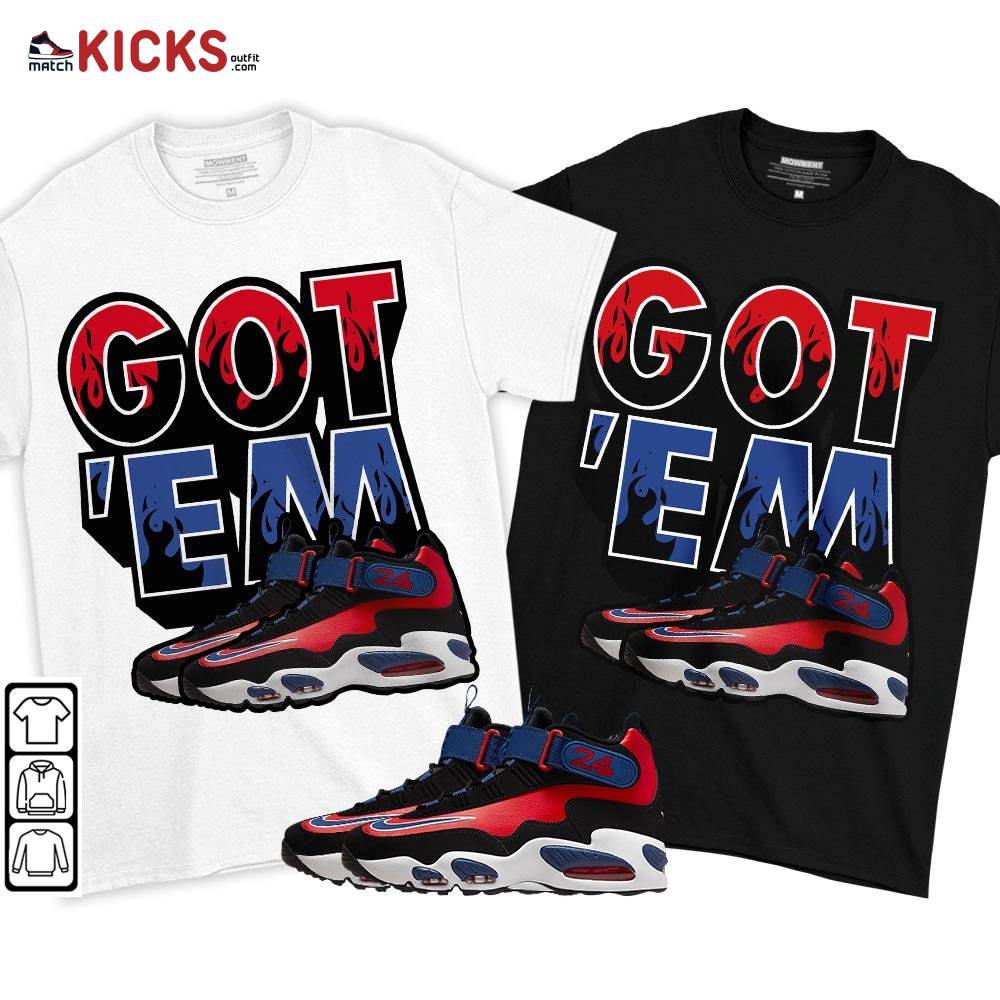 Shoes Got Em Drip Sneaker Shirt Match Max 1 Navy Red Black, Air Griffey Max 1 Black Red Navy Blue MKO T-Shirt
