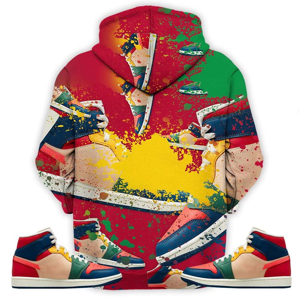 Shoes Got Em Drip Sneaker Shirt Match Mid Multi Color 2022 1S, Jordan 1 Mid Multi Color 2022 Hoodie Sweatshirt Tee All Over Print MKO Shirt
