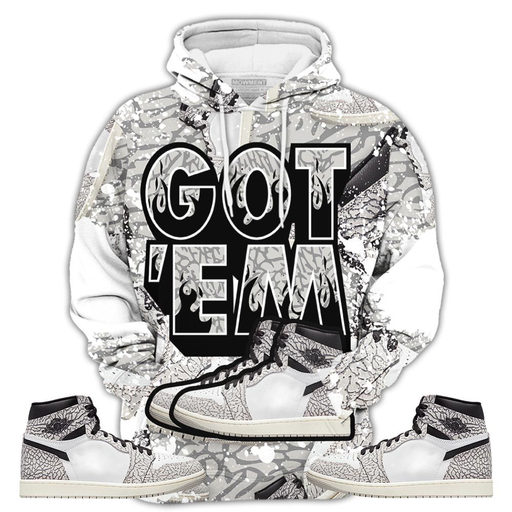 Shoes Got Em Drip Sneaker Shirt Match Og Elephant 1S, Jordan 1 White Cement Hoodie Sweatshirt Tee All Over Print MKO Shirt Shoes Got Em Drip Sneaker Shirt Match Og Elephant 1S, Jordan 1 White Cement Hoodie Sweatshirt Tee All Over Print MKO Shirt