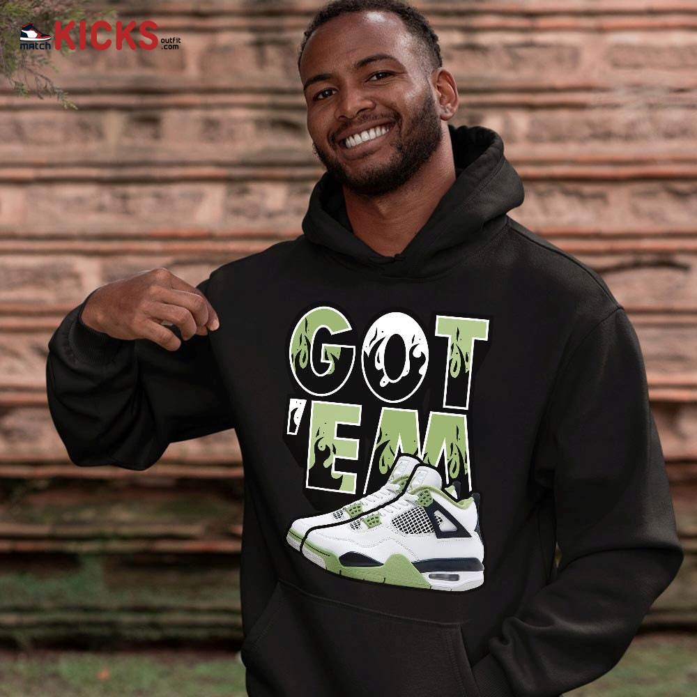 Shoes Got Em Drip Sneaker Shirt Match Retro Oil Green 4s, Jordan 4 Oil Green MKO T-Shirt Shoes Got Em Drip Sneaker Shirt Match Retro Oil Green 4s, Jordan 4 Oil Green MKO T-Shirt