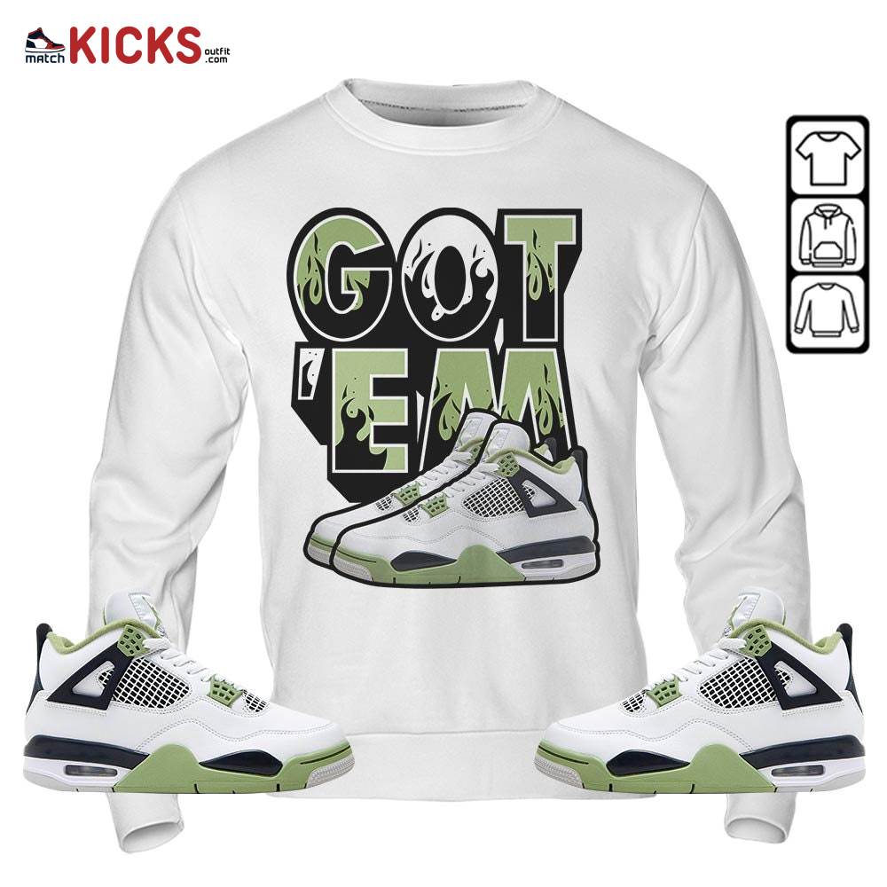 Shoes Got Em Drip Sneaker Shirt Match Retro Oil Green 4s, Jordan 4 Oil Green MKO T-Shirt Shoes Got Em Drip Sneaker Shirt Match Retro Oil Green 4s, Jordan 4 Oil Green MKO T-Shirt