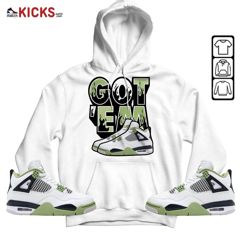 Shoes Got Em Drip Sneaker Shirt Match Retro Oil Green 4s, Jordan 4 Oil Green MKO T-Shirt Shoes Got Em Drip Sneaker Shirt Match Retro Oil Green 4s, Jordan 4 Oil Green MKO T-Shirt