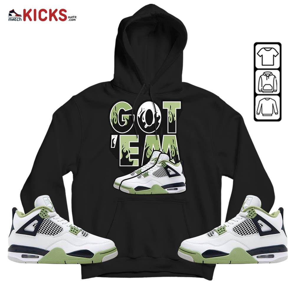 Shoes Got Em Drip Sneaker Shirt Match Retro Oil Green 4s, Jordan 4 Oil Green MKO T-Shirt Shoes Got Em Drip Sneaker Shirt Match Retro Oil Green 4s, Jordan 4 Oil Green MKO T-Shirt
