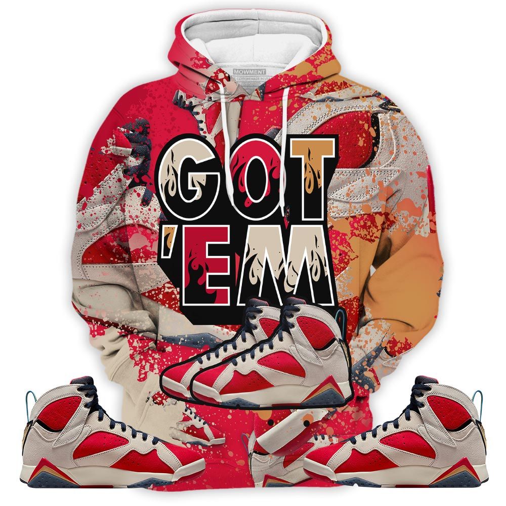 Shoes Got Em Drip Sneaker Shirt Match Retro Trophy Room 7S, Jordan 7 Trophy Room Hoodie Sweatshirt Tee All Over Print MKO Shirt Shoes Got Em Drip Sneaker Shirt Match Retro Trophy Room 7S, Jordan 7 Trophy Room Hoodie Sweatshirt Tee All Over Print MKO Shirt