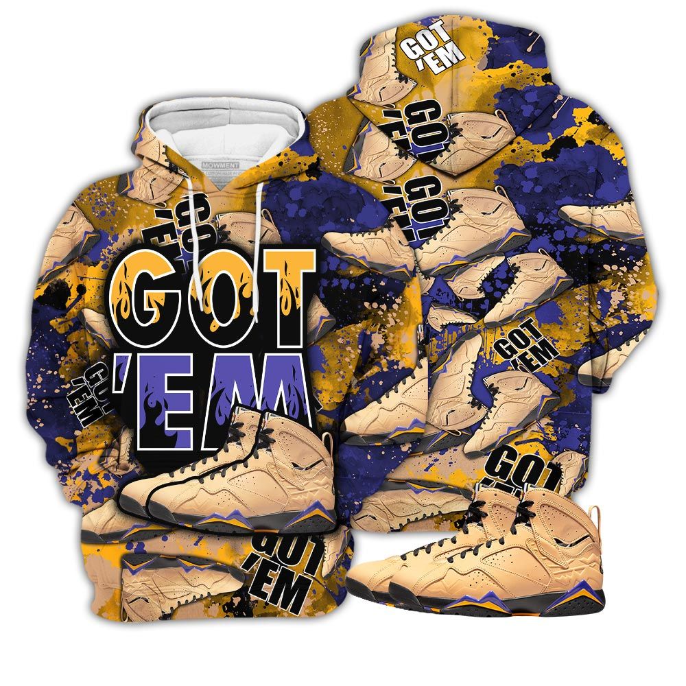 Shoes Got Em Drip Sneaker Shirt Match Retro Vachetta Tan 7S, Jordan 7 Se Afrobeats Hoodie Sweatshirt Tee All Over Print MKO Shirt