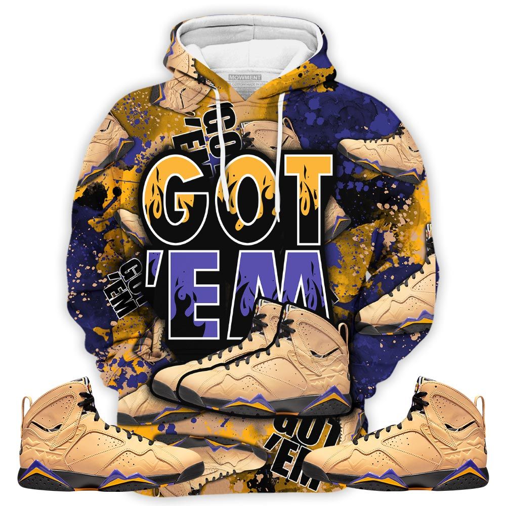 Shoes Got Em Drip Sneaker Shirt Match Retro Vachetta Tan 7S, Jordan 7 Se Afrobeats Hoodie Sweatshirt Tee All Over Print MKO Shirt
