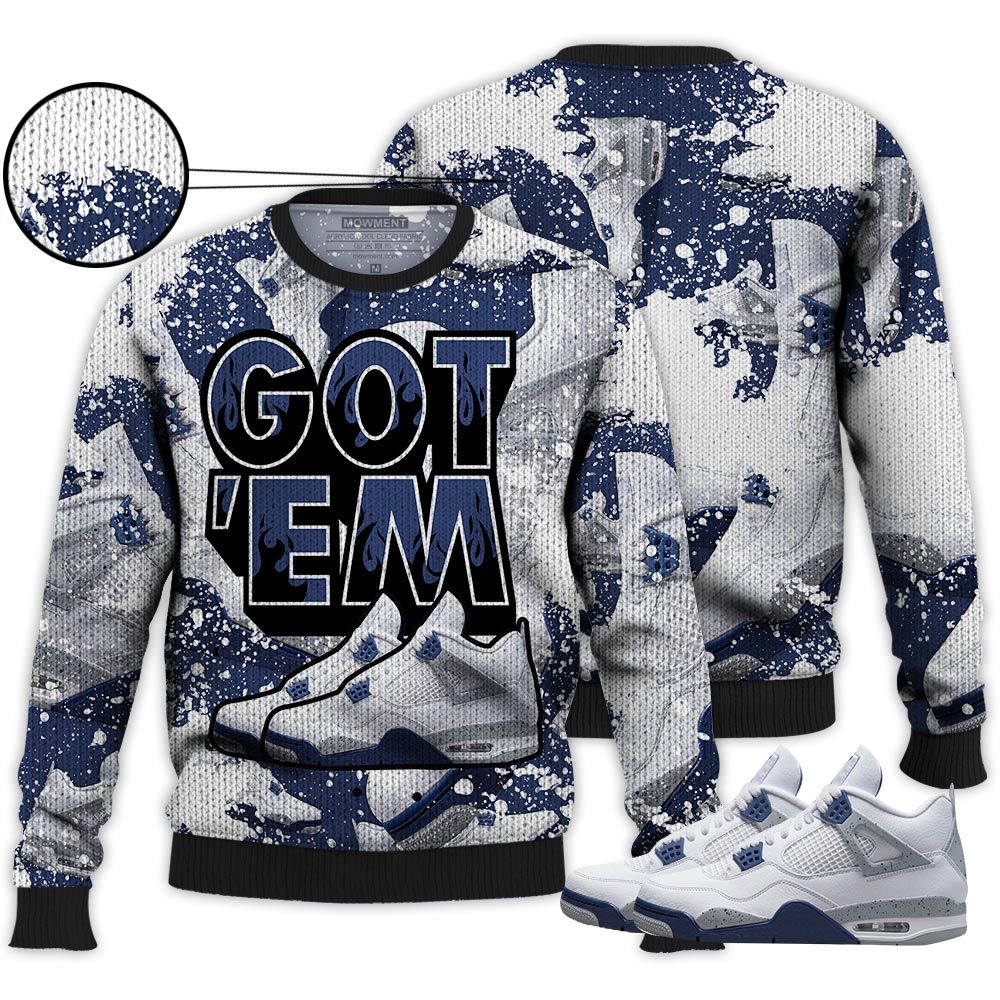 Shoes Got Em Drip Sneaker Shirt Match White Midnight Navy 4S, Jordan 4 Retro Midnight Navy Hoodie Sweatshirt Tee All Over Print MKO Shirt Shoes Got Em Drip Sneaker Shirt Match White Midnight Navy 4S, Jordan 4 Retro Midnight Navy Hoodie Sweatshirt Tee All Over Print MKO Shirt