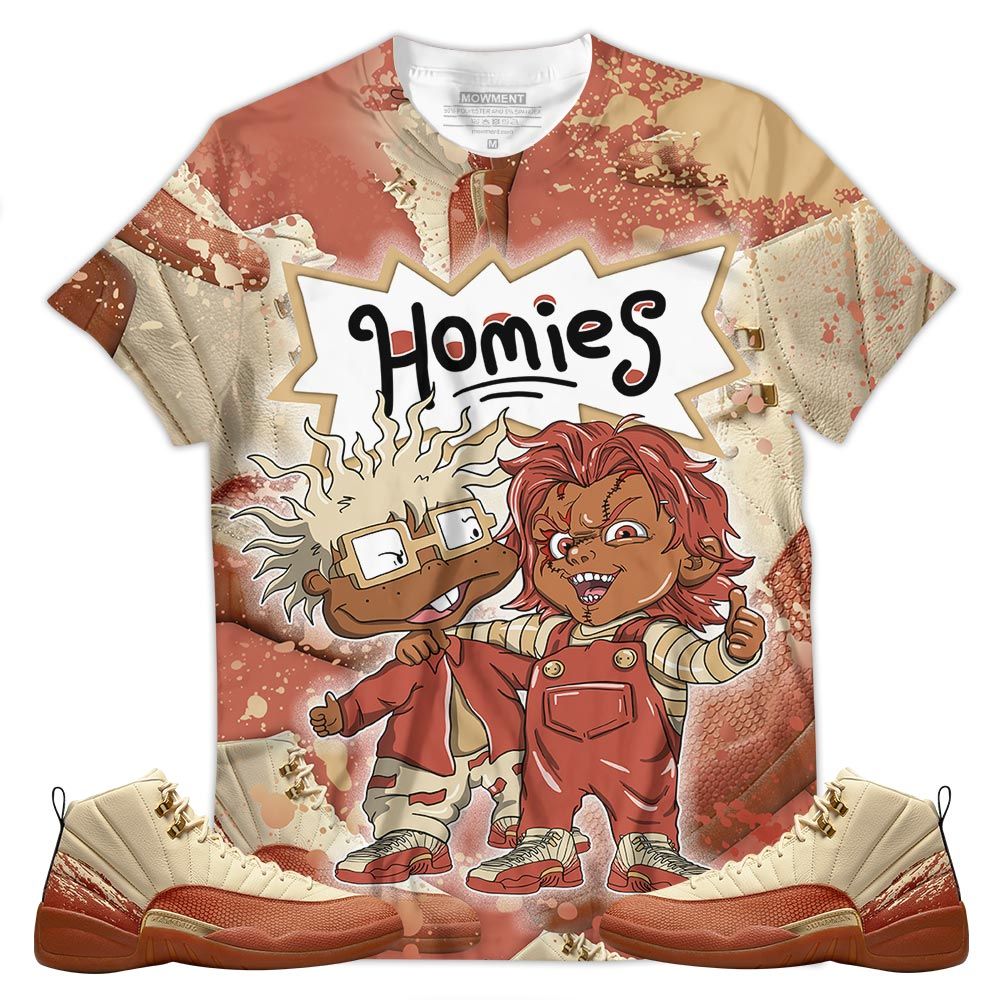 Shoes Melanin Kids 90S Rugrats Chucky Chuckie Homie Sneaker Shirt Match Eastside Golf 12S, Jordan 12 Retro Eastside Golf Hoodie Sweatshirt Tee All Over Print MKO Shirt