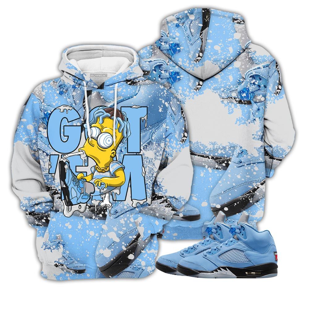 Simpson Got Em 03 Sneaker Shirt Match Retro University Blue 5S, Jordan 5 University Blue Hoodie Sweatshirt Tee All Over Print MKO Shirt Simpson Got Em 03 Sneaker Shirt Match Retro University Blue 5S, Jordan 5 University Blue Hoodie Sweatshirt Tee All Over Print MKO Shirt