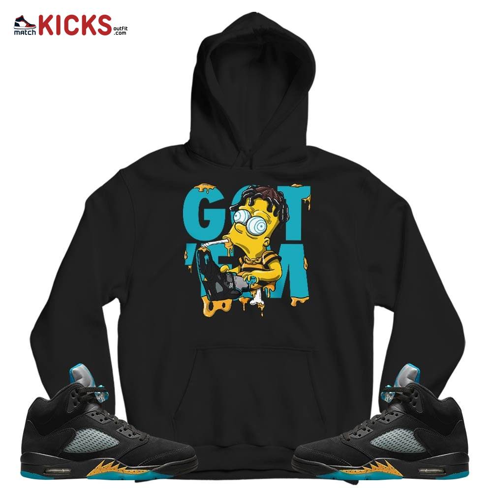 Simpson Got Em Sneaker Shirt Match Black 2023 Retro Aqua 5s, Jordan 5 Aqua MKO T-Shirt Simpson Got Em Sneaker Shirt Match Black 2023 Retro Aqua 5s, Jordan 5 Aqua MKO T-Shirt