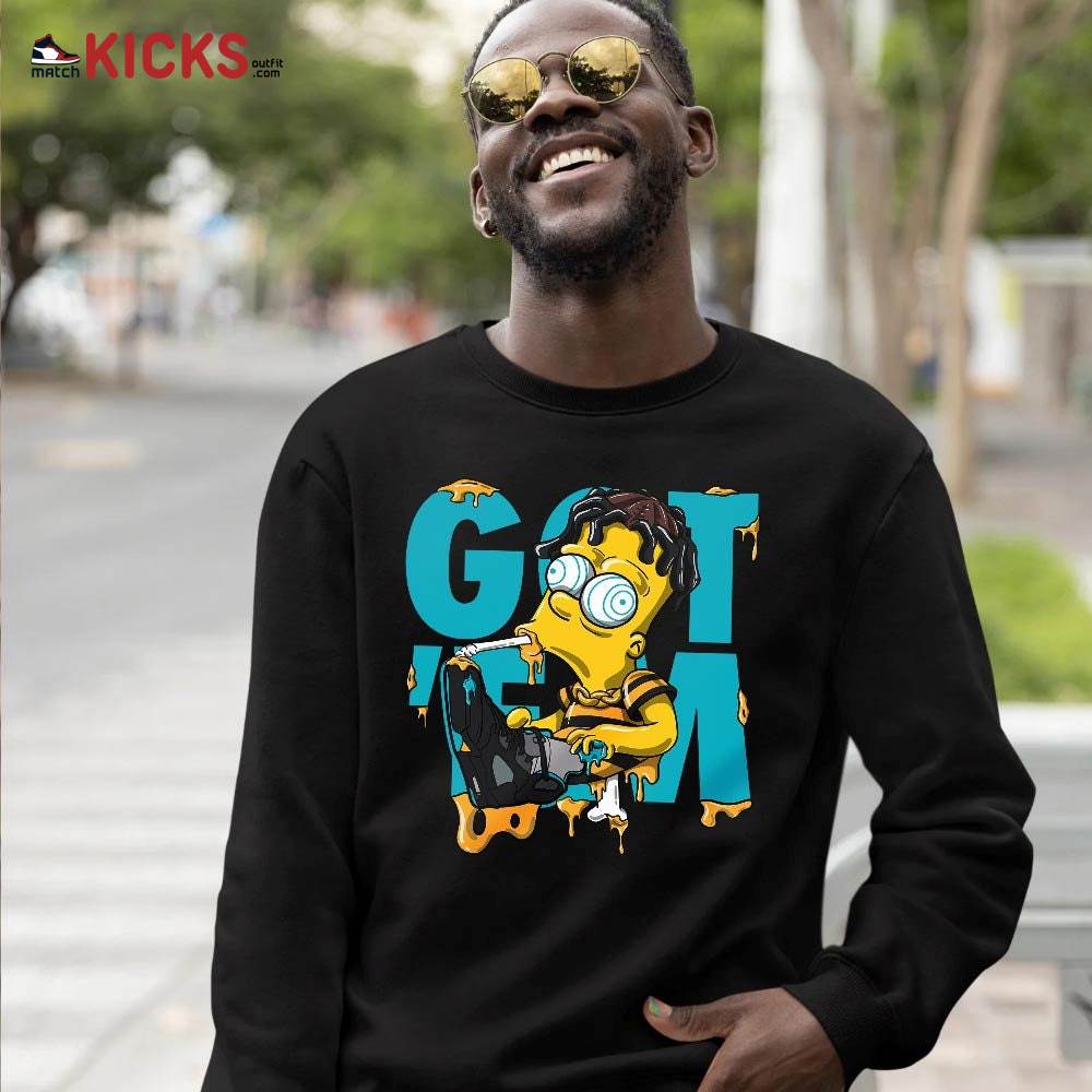 Simpson Got Em Sneaker Shirt Match Black 2023 Retro Aqua 5s, Jordan 5 Aqua MKO T-Shirt Simpson Got Em Sneaker Shirt Match Black 2023 Retro Aqua 5s, Jordan 5 Aqua MKO T-Shirt