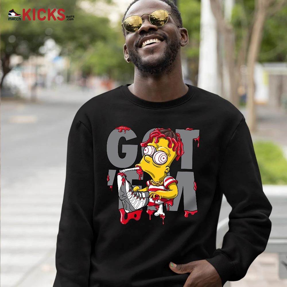 Simpson Got Em Sneaker Shirt Match Fire Red 9s, Jordan 9 Retro Fire Red MKO T-Shirt Simpson Got Em Sneaker Shirt Match Fire Red 9s, Jordan 9 Retro Fire Red MKO T-Shirt