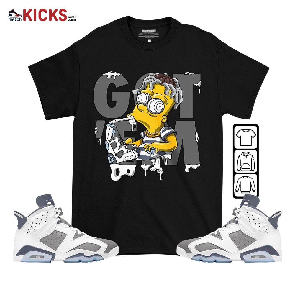 Simpson Got Em Sneaker Shirt Match Retro Cool Grey 6s, Jordan 6 Cool Grey MKO T-Shirt