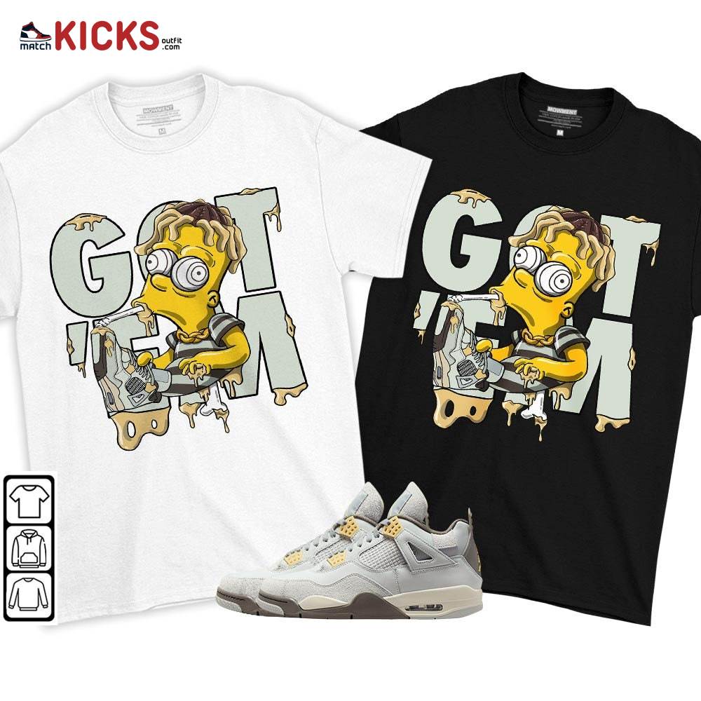 Simpson Got Em Sneaker Shirt Match Retro Craft 4s, Jordan 4 Craft Photon Dust MKO T-Shirt