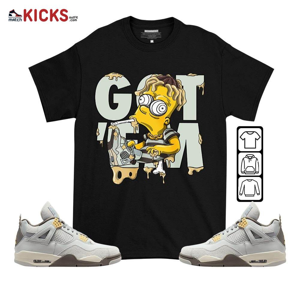 Simpson Got Em Sneaker Shirt Match Retro Craft 4s, Jordan 4 Craft Photon Dust MKO T-Shirt