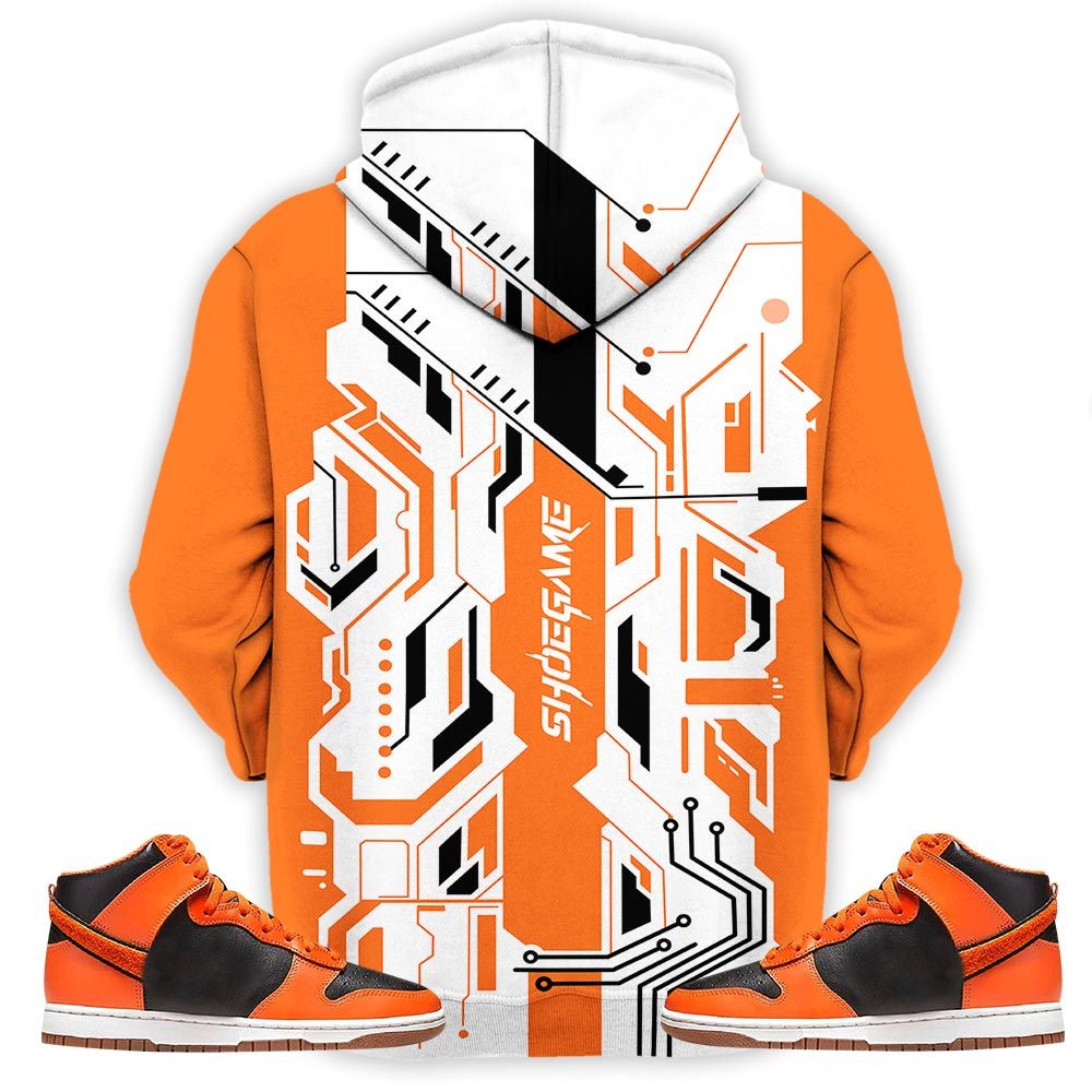 Simpson Shoegame Sneaker Shirt Match Dunk Black Orange, Dunk High Gs Safety Orange Hoodie Sweatshirt Tee All Over Print MKO Shirt