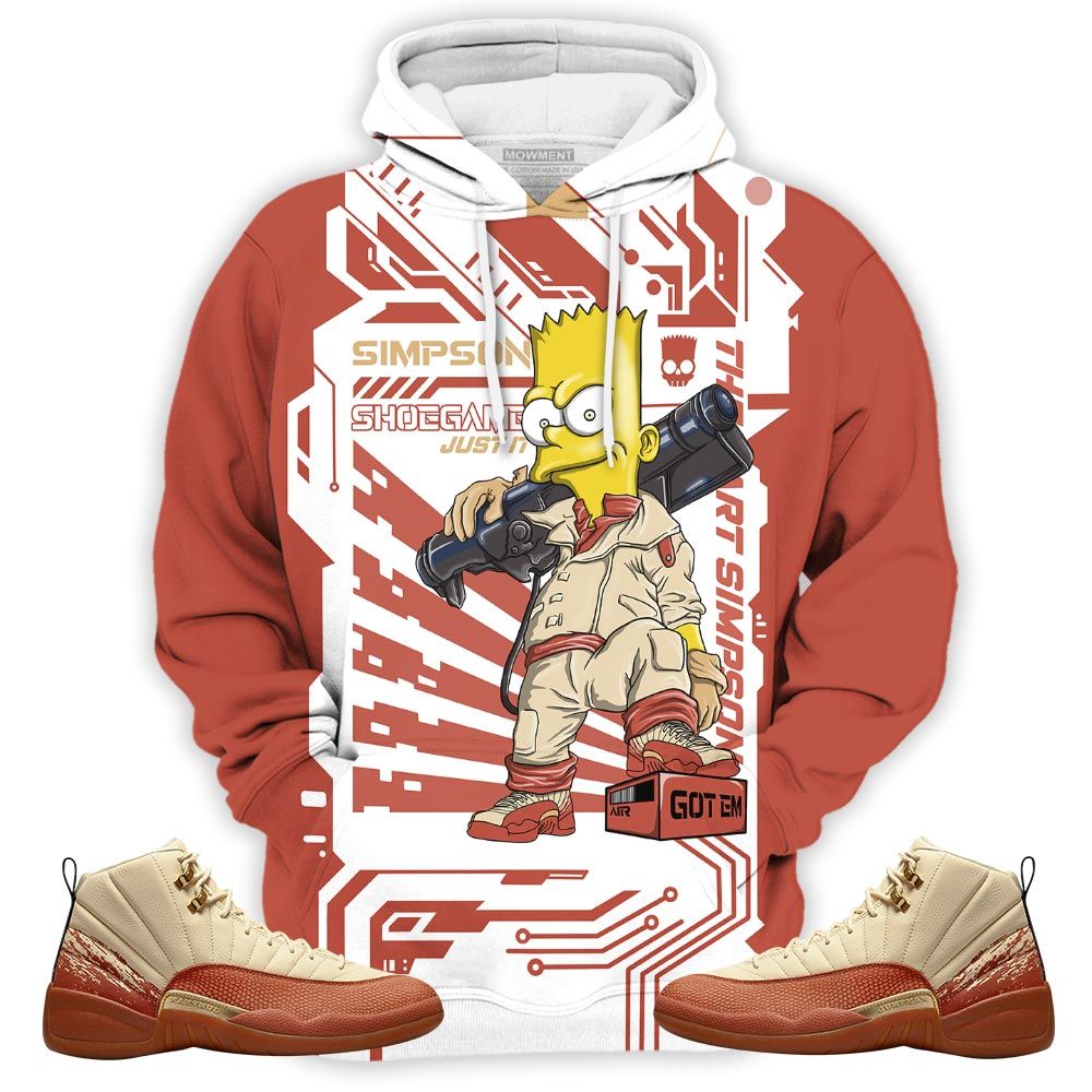 Simpson Shoegame Sneaker Shirt Match Eastside Golf 12S, Jordan 12 Retro Eastside Golf Hoodie Sweatshirt Tee All Over Print MKO Shirt