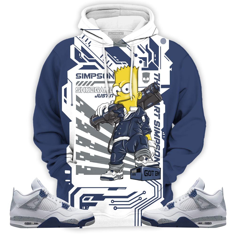 Simpson Shoegame Sneaker Shirt Match Midnight Navy 4S, Jordan 4 Retro Midnight Navy Hoodie Sweatshirt Tee All Over Print MKO Shirt Simpson Shoegame Sneaker Shirt Match Midnight Navy 4S, Jordan 4 Retro Midnight Navy Hoodie Sweatshirt Tee All Over Print MKO Shirt