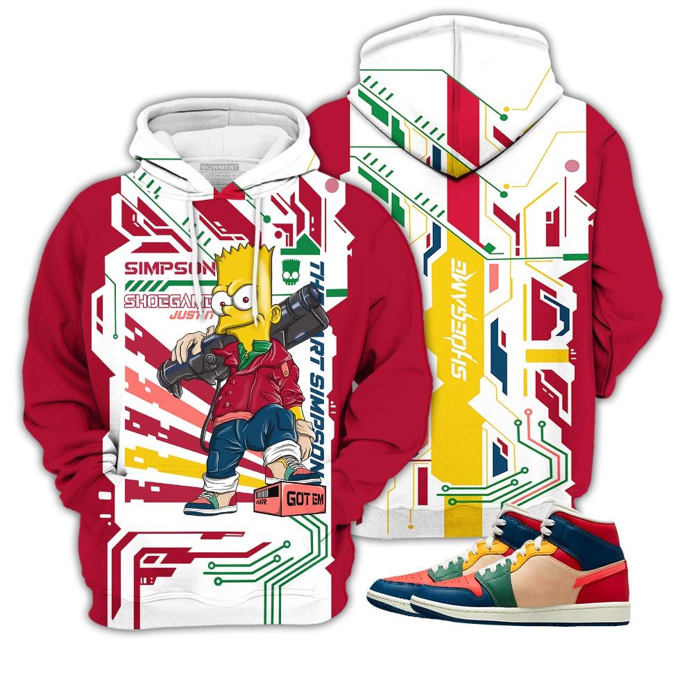 Simpson Shoegame Sneaker Shirt Match Multi Color 2022 1S, Jordan 1 Mid Multi Color 2022 Hoodie Sweatshirt Tee All Over Print MKO Shirt Simpson Shoegame Sneaker Shirt Match Multi Color 2022 1S, Jordan 1 Mid Multi Color 2022 Hoodie Sweatshirt Tee All Over Print MKO Shirt