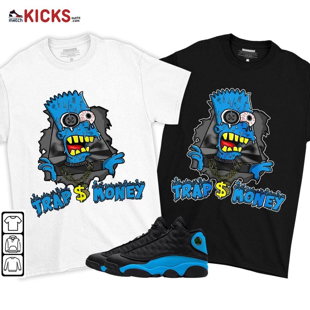 Simpson Trap Money Drip Sneaker Shirt Match Black University Blue 13s, Jordan 13 Black University Blue 2022 MKO T-Shirt Simpson Trap Money Drip Sneaker Shirt Match Black University Blue 13s, Jordan 13 Black University Blue 2022 MKO T-Shirt
