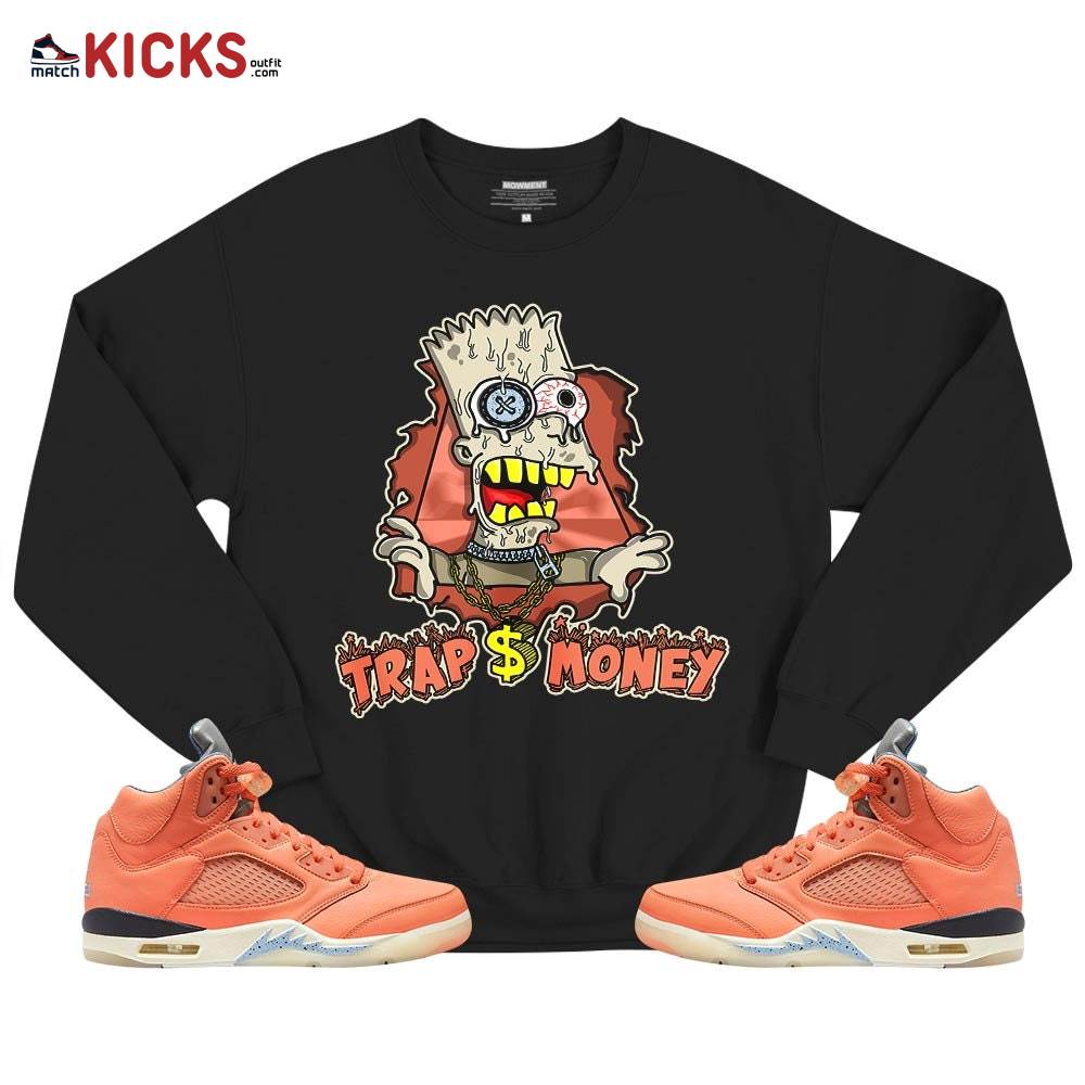 Simpson Trap Money Dripping Sneaker Shirt Match Crimson Bliss 5s, Jordan 5 DJ Khaled Crimson Bliss MKO T-Shirt Simpson Trap Money Dripping Sneaker Shirt Match Crimson Bliss 5s, Jordan 5 DJ Khaled Crimson Bliss MKO T-Shirt