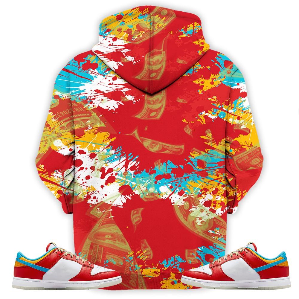 Simpson Trap Money Dripping Sneaker Shirt Match Fruity Pebbles Shoes, Dunk Low Fruity Pebbles Hoodie Sweatshirt Tee All Over Print MKO Shirt