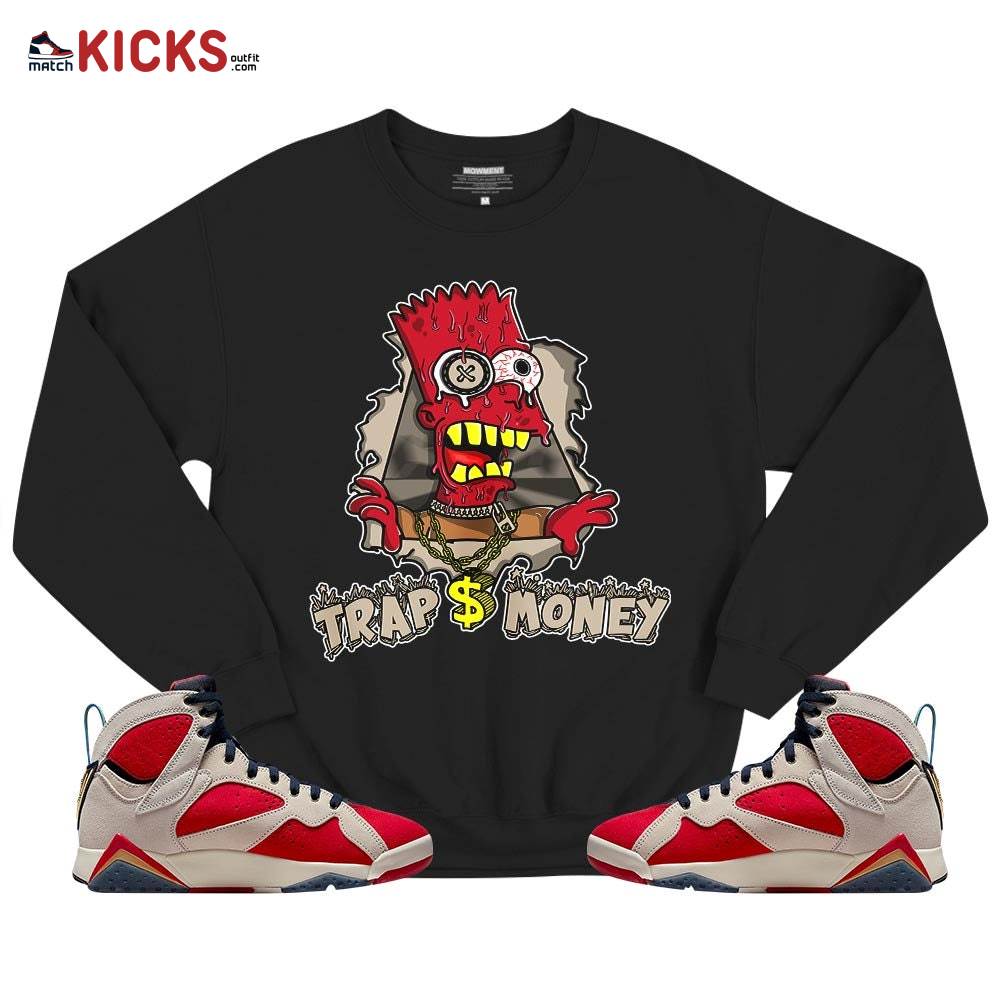 Simpson Trap Money Dripping Sneaker Shirt Match Trophy Room 7s, Jordan 7 Trophy Room MKO T-Shirt Simpson Trap Money Dripping Sneaker Shirt Match Trophy Room 7s, Jordan 7 Trophy Room MKO T-Shirt