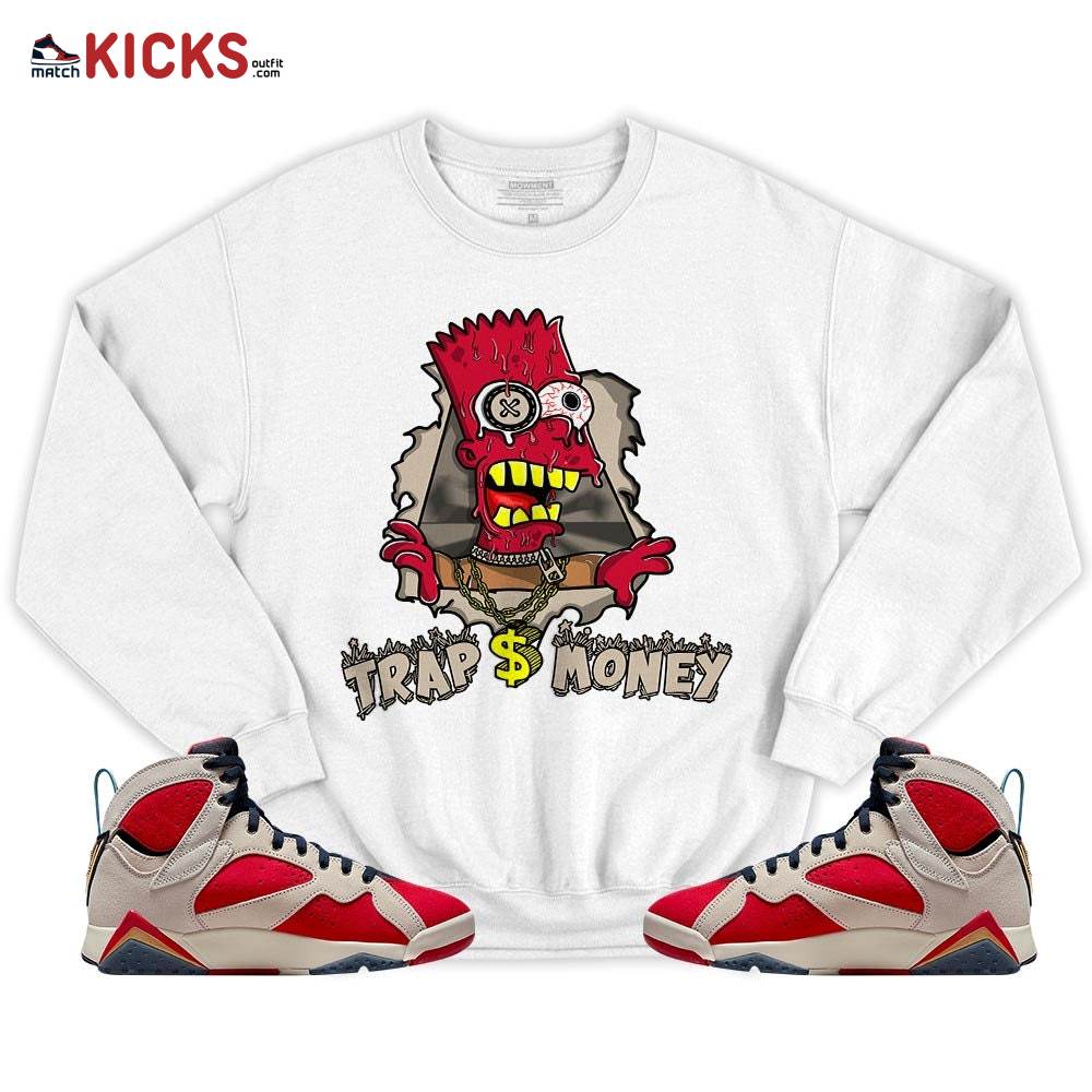 Simpson Trap Money Dripping Sneaker Shirt Match Trophy Room 7s, Jordan 7 Trophy Room MKO T-Shirt Simpson Trap Money Dripping Sneaker Shirt Match Trophy Room 7s, Jordan 7 Trophy Room MKO T-Shirt