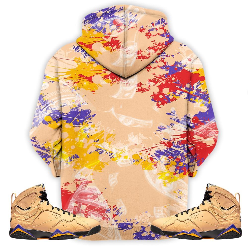 Simpson Trap Money Dripping Sneaker Shirt Match Vachetta Tan 7S, Jordan 7 Se Afrobeats Hoodie Sweatshirt Tee All Over Print MKO Shirt