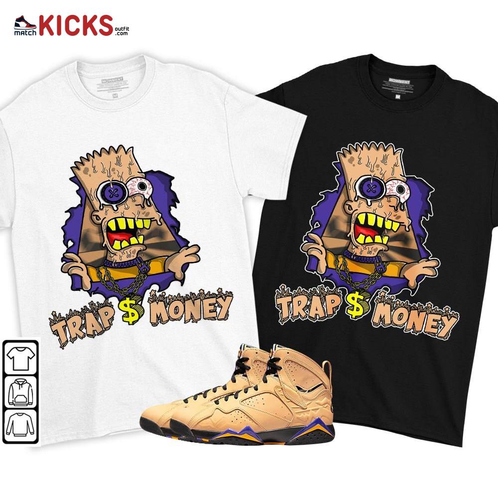 Simpson Trap Money Dripping Sneaker Shirt Match Vachetta Tan 7s, Jordan 7 SE Afrobeats MKO T-Shirt Simpson Trap Money Dripping Sneaker Shirt Match Vachetta Tan 7s, Jordan 7 SE Afrobeats MKO T-Shirt
