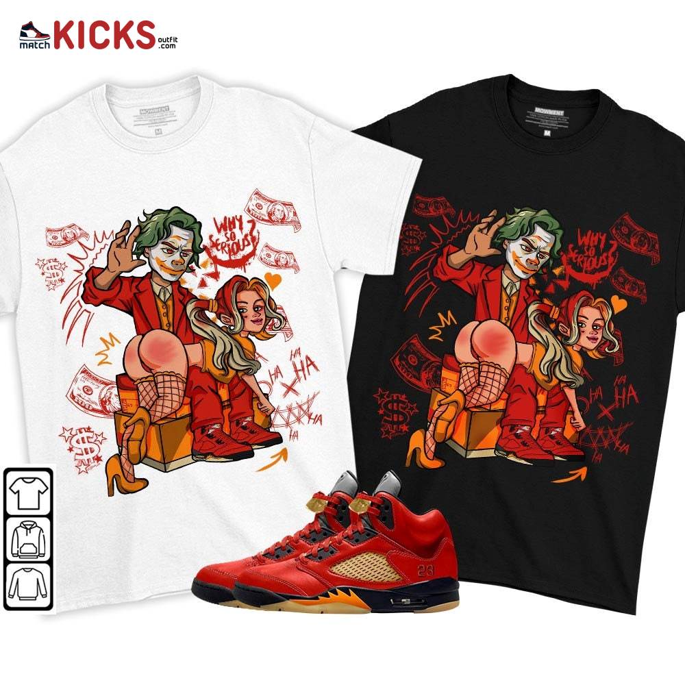 Slap Harley Quinm Sneaker Shirt Match 5 Dunk On Mars, Jordan 5 Mars For Her MKO T-Shirt Slap Harley Quinm Sneaker Shirt Match 5 Dunk On Mars, Jordan 5 Mars For Her MKO T-Shirt