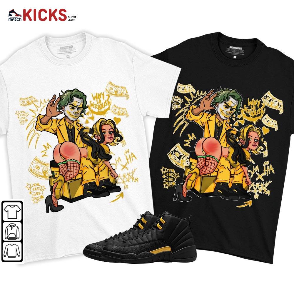 Slap Harley Quinm Sneaker Shirt Match Black Taxi 12s, Jordan 12 Retro Black Taxi MKO T-Shirt Slap Harley Quinm Sneaker Shirt Match Black Taxi 12s, Jordan 12 Retro Black Taxi MKO T-Shirt