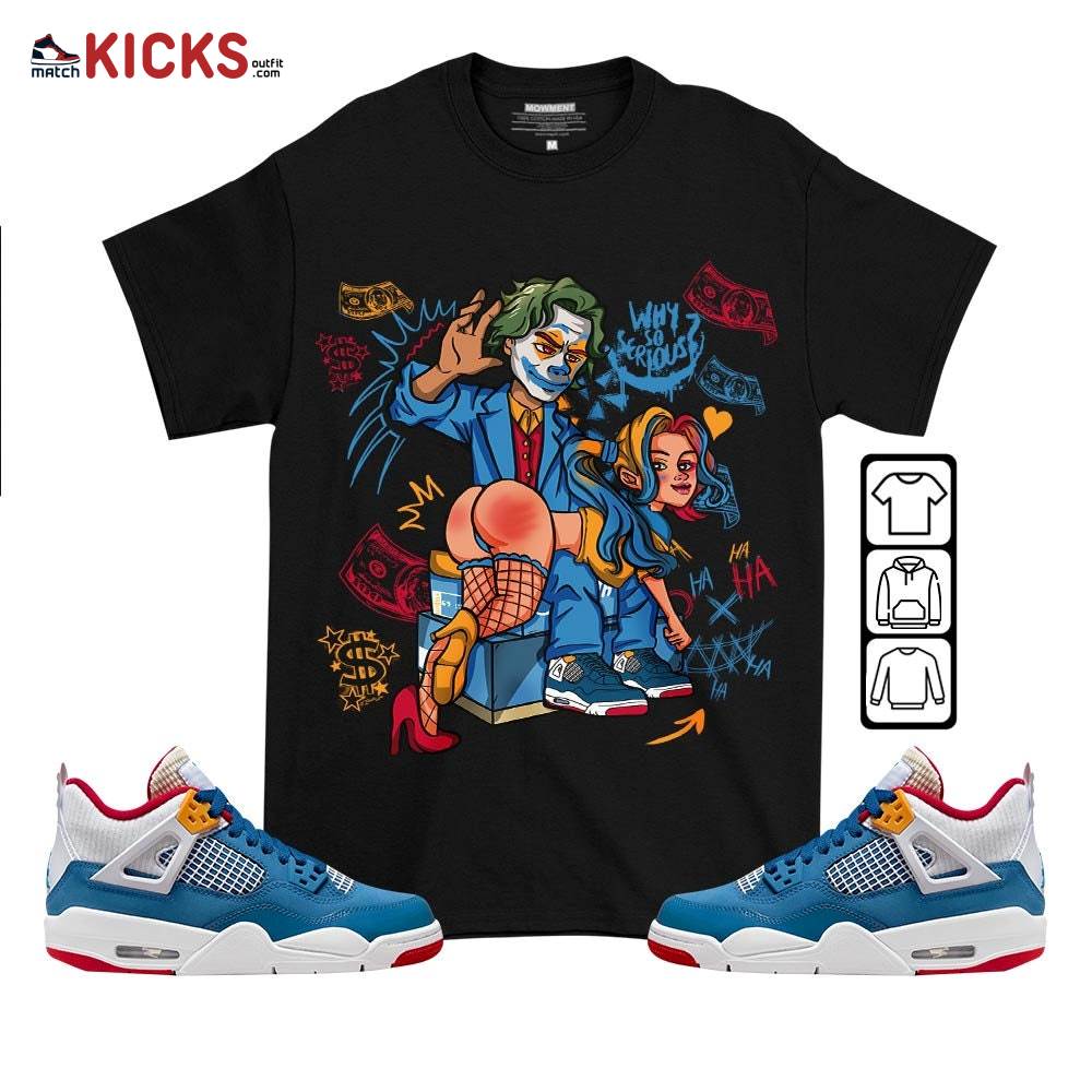 Slap Harley Quinm Sneaker Shirt Match Messy Room 4s, Jordan 4 GS Messy Room MKO T-Shirt