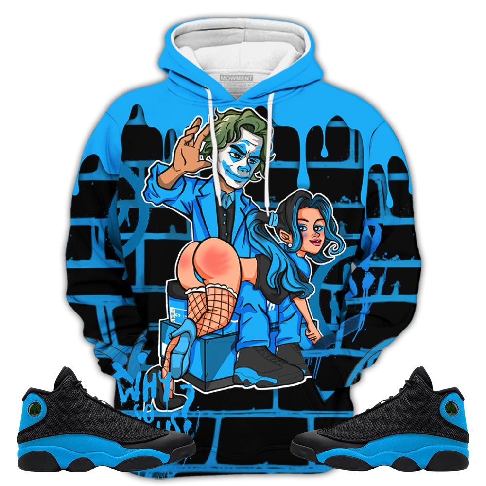 Slap Harley Quinn Sneaker Shirt Match Black University Blue 13S, Jordan 13 Black University Blue 2022 Hoodie Sweatshirt Tee All Over Print MKO Shirt Slap Harley Quinn Sneaker Shirt Match Black University Blue 13S, Jordan 13 Black University Blue 2022 Hoodie Sweatshirt Tee All Over Print MKO Shirt