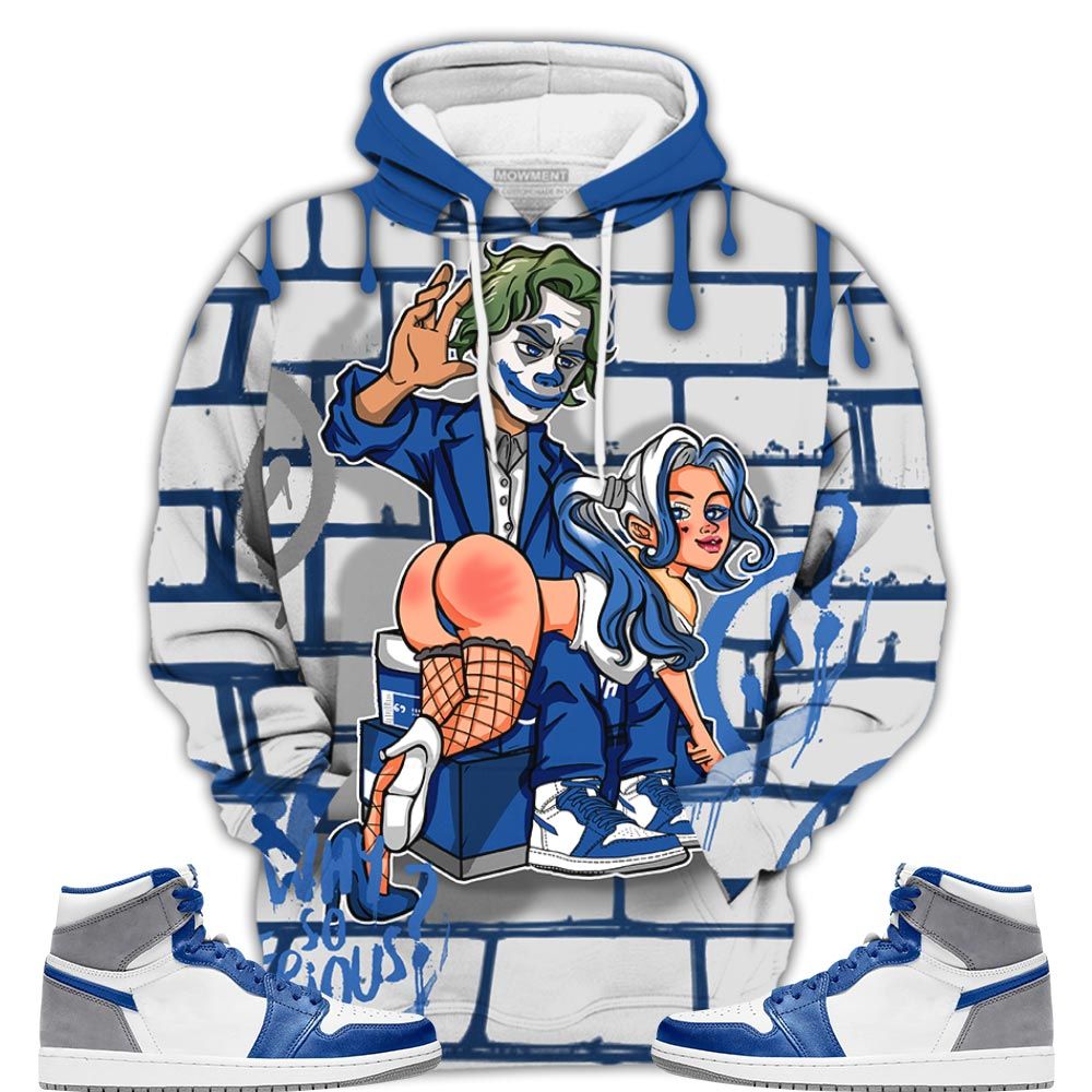 Slap Harley Quinn Sneaker Shirt Match True Blue 1S, Jordan 1 High Og True Blue Hoodie Sweatshirt Tee All Over Print MKO Shirt Slap Harley Quinn Sneaker Shirt Match True Blue 1S, Jordan 1 High Og True Blue Hoodie Sweatshirt Tee All Over Print MKO Shirt