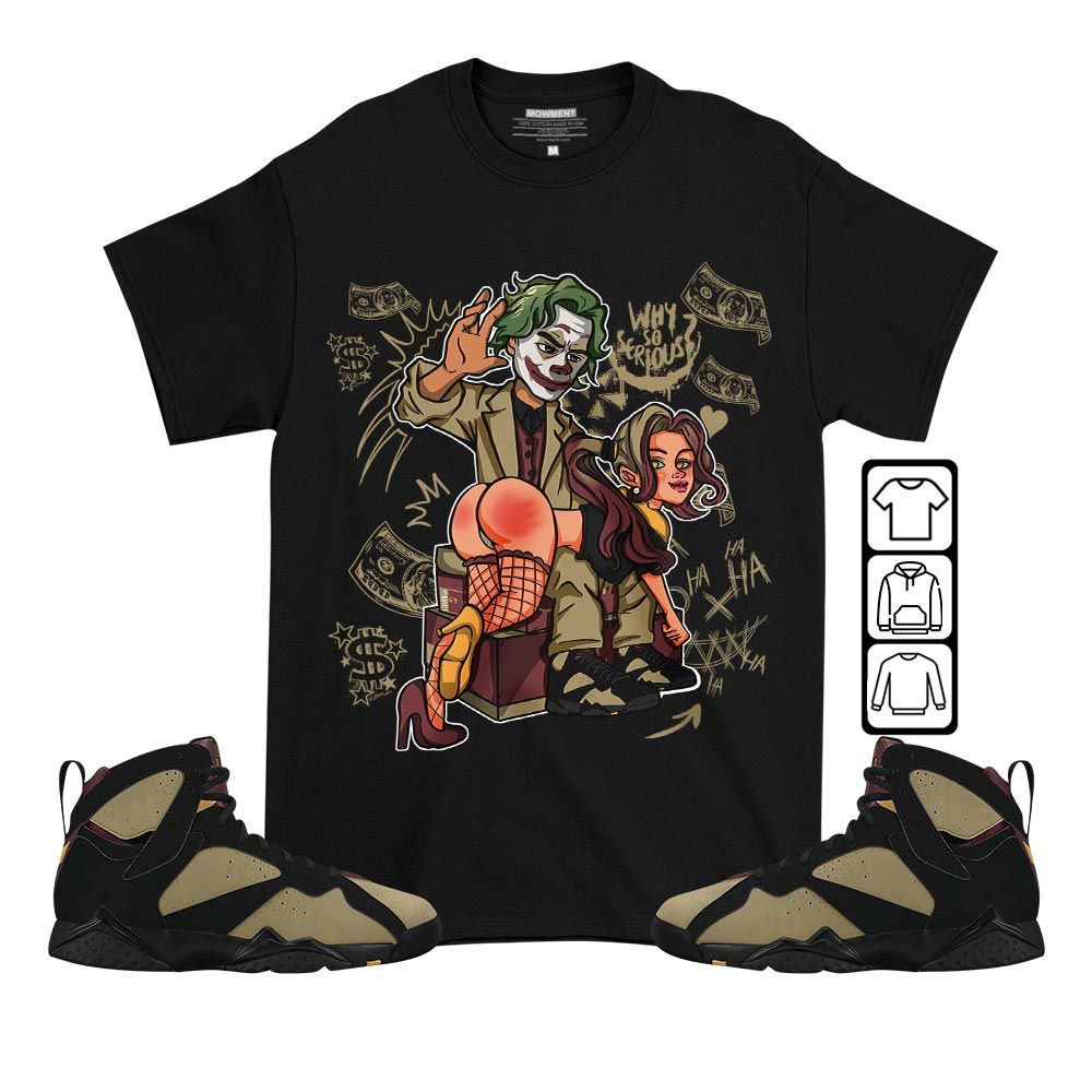 Slap Harley Sneaker Shirt Match Black Cherrywood 7s, Jordan 7 Black Olive MKO T-Shirt Slap Harley Sneaker Shirt Match Black Cherrywood 7s, Jordan 7 Black Olive MKO T-Shirt