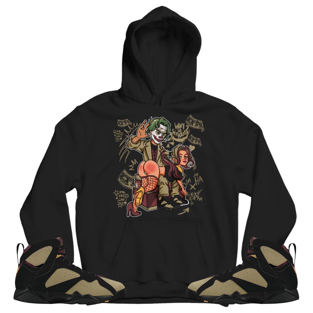 Slap Harley Sneaker Shirt Match Black Cherrywood 7s, Jordan 7 Black Olive MKO T-Shirt