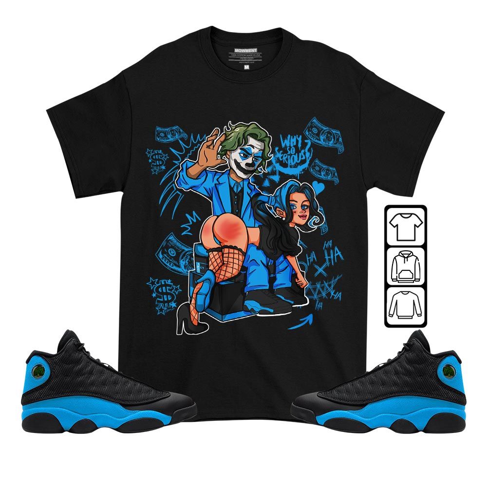 Slap Harley Sneaker Shirt Match Black University Blue 13s, Jordan 13 Black University Blue 2022 MKO T-Shirt Slap Harley Sneaker Shirt Match Black University Blue 13s, Jordan 13 Black University Blue 2022 MKO T-Shirt
