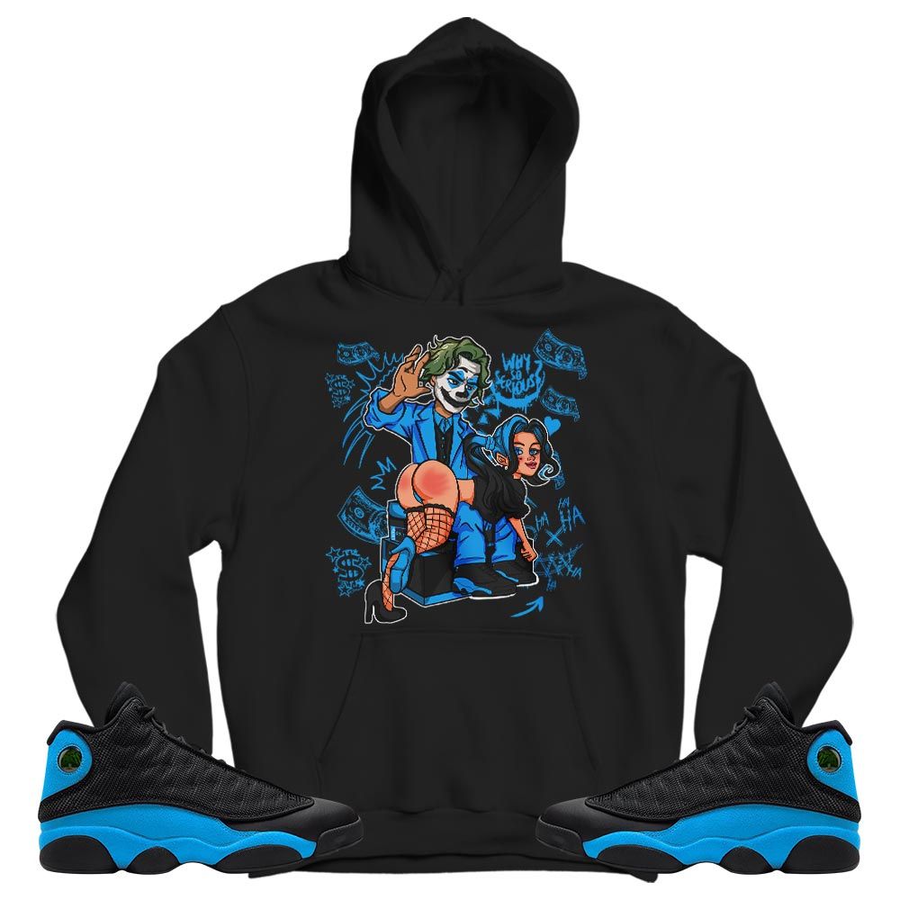 Slap Harley Sneaker Shirt Match Black University Blue 13s, Jordan 13 Black University Blue 2022 MKO T-Shirt