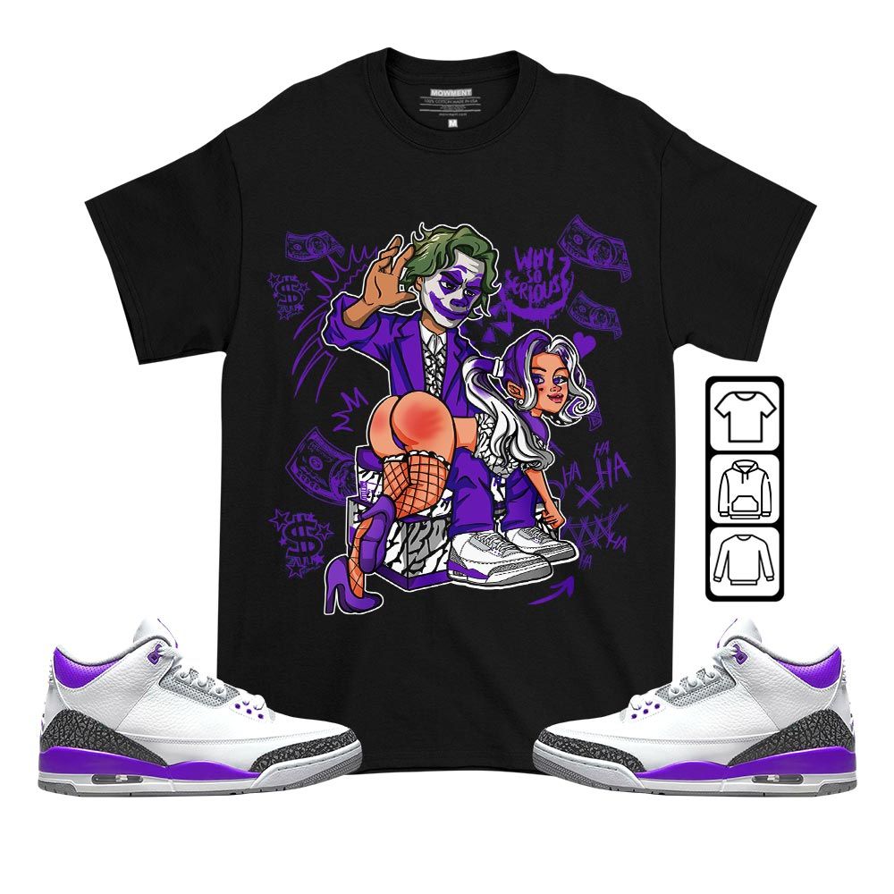 Slap Harley Sneaker Shirt Match Dark Iris 3s, Jordan 3 Retro Dark Iris MKO T-Shirt Slap Harley Sneaker Shirt Match Dark Iris 3s, Jordan 3 Retro Dark Iris MKO T-Shirt