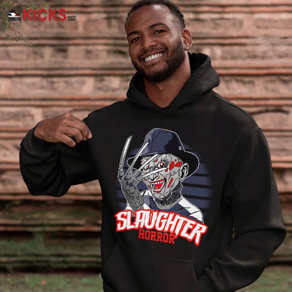 Slaughter Horror Sneaker Shirt Match 7 Neutral Indigo, Jordan 7 Quai 54 MKO T-Shirt Slaughter Horror Sneaker Shirt Match 7 Neutral Indigo, Jordan 7 Quai 54 MKO T-Shirt