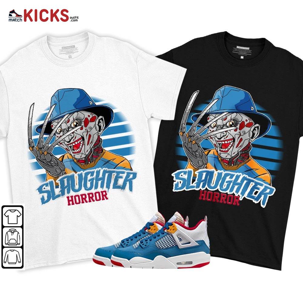 Slaughter Horror Sneaker Shirt Match Messy Room 4s, Jordan 4 GS Messy Room MKO T-Shirt