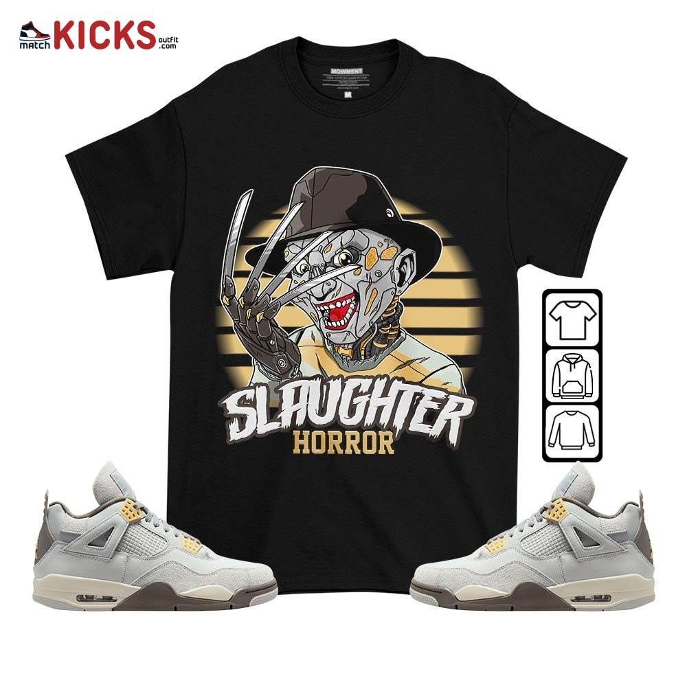 Slaughter Horror Sneaker Shirt Match Retro Craft 4s, Jordan 4 Craft Photon Dust MKO T-Shirt