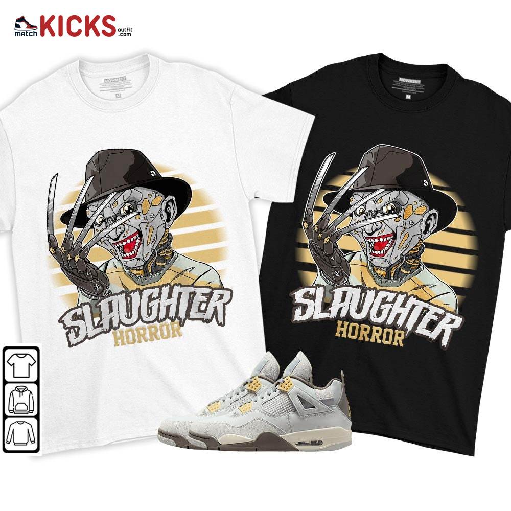 Slaughter Horror Sneaker Shirt Match Retro Craft 4s, Jordan 4 Craft Photon Dust MKO T-Shirt