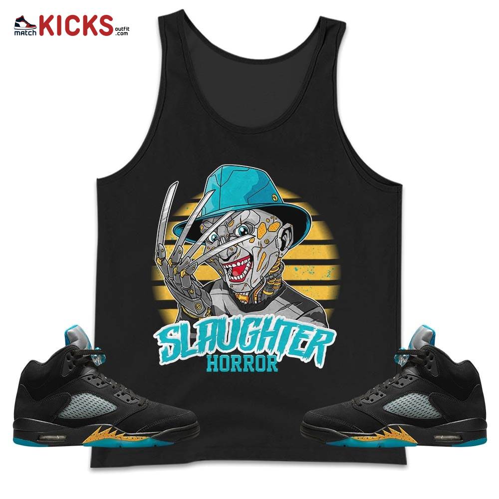 Slaughter To Prevail Sneaker Shirt Match 2023 Retro Aqua 5s, Jordan 5 Aqua MKO Tank Top