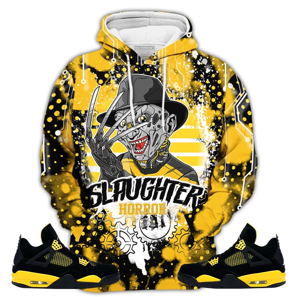 Slaughter To Prevail Sneaker Shirt Match 2023 Thunder 4S, Jordan Retro 4 Thunder Hoodie Sweatshirt Tee All Over Print MKO Shirt Slaughter To Prevail Sneaker Shirt Match 2023 Thunder 4S, Jordan Retro 4 Thunder Hoodie Sweatshirt Tee All Over Print MKO Shirt