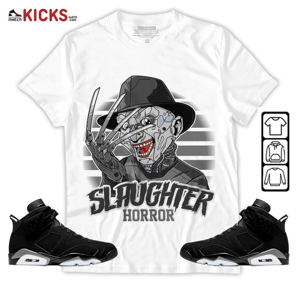 Slaughter To Prevail Sneaker Shirt Match Black Chrome 6s, Jordan 6 Black Chrome MKO T-Shirt