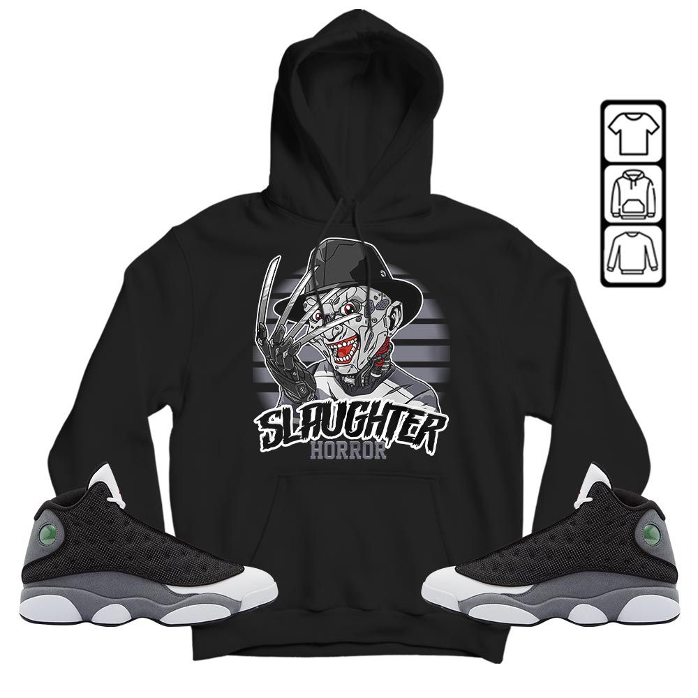 Slaughter To prevail Sneaker Shirt Match Black Flint 13s, Jordan Retro 13 Black Flint MKO Hoodie
